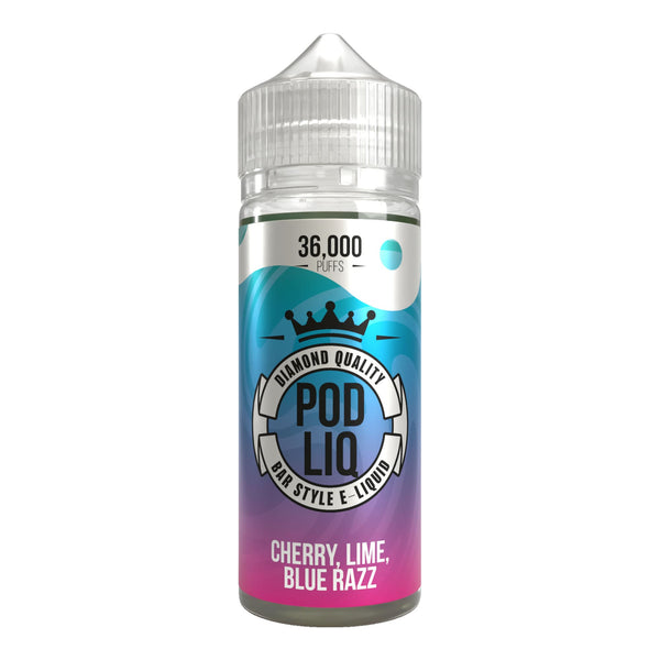 Pod Liq Cherry Lime Blue Razz 80ml Shortfill E-Liquid by Riot Squad