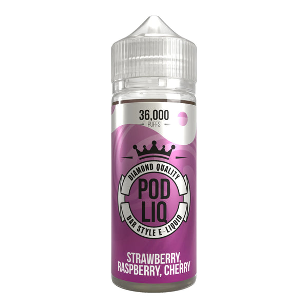 Pod Liq Strawberry Raspberry Cherry 80ml Shortfill E-Liquid by Riot Squad
