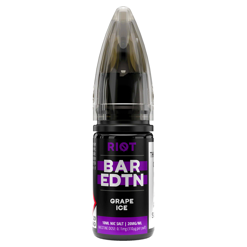 Grape Ice Riot Bar EDTN Nic Salt 10ml