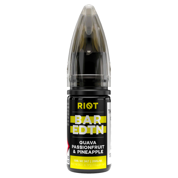 Guava Passionfruit Pineapple Riot Bar EDTN Nic Salt 10ml