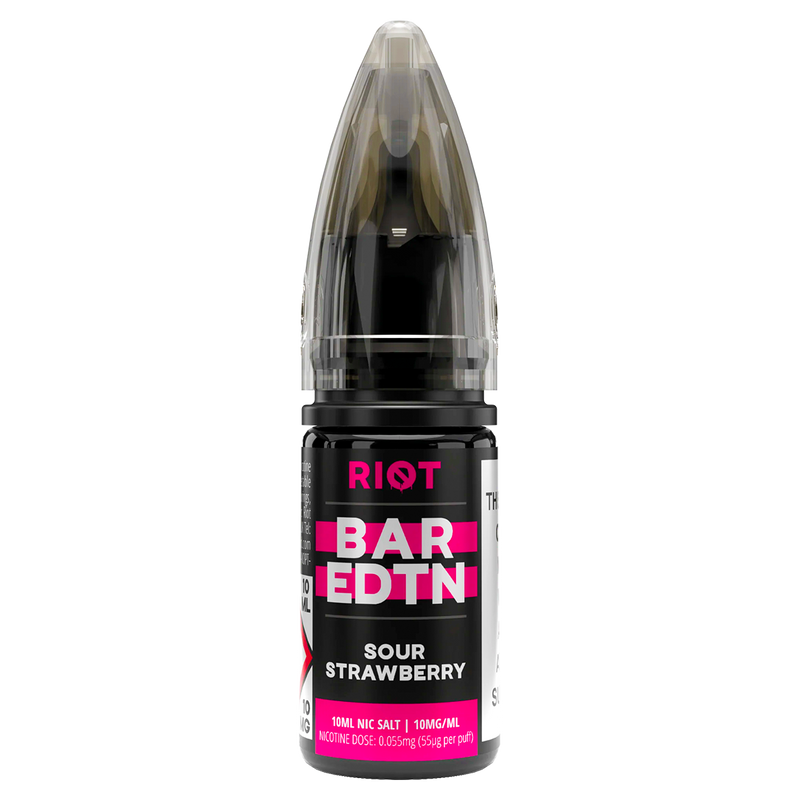 Sour Strawberry Riot Bar EDTN Nic Salt 10ml