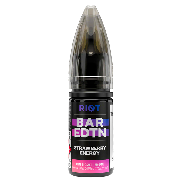 Strawberry Energy Riot Bar EDTN Nic Salt 10ml