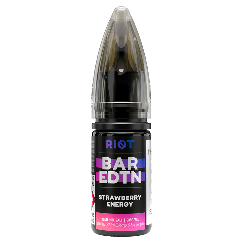 Strawberry Energy Riot Bar EDTN Nic Salt 10ml