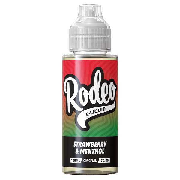 Rodeo Strawberry & Menthol Short Fill - 100ml 0mg