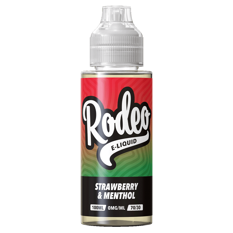 Rodeo Strawberry & Menthol Short Fill - 100ml 0mg