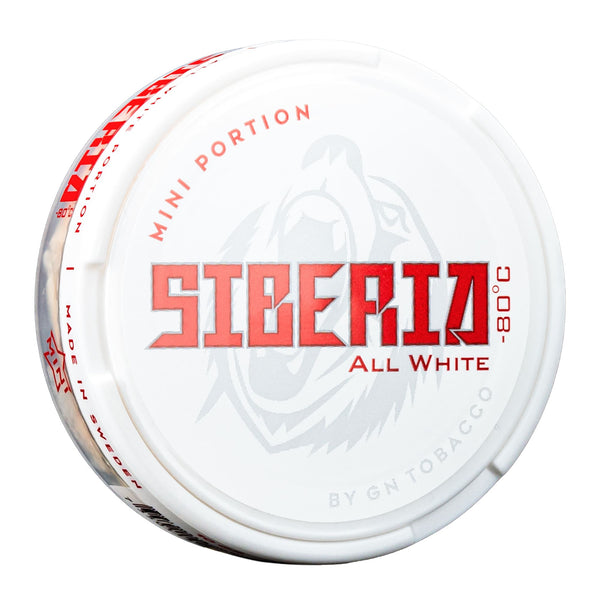 Siberia All White Mini Nicotine Pouches.