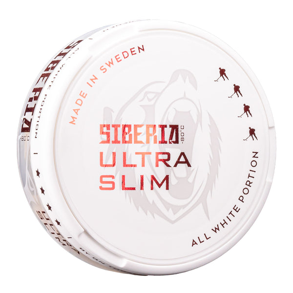 Siberia All White Ultra Slim Nicotine Pouches.