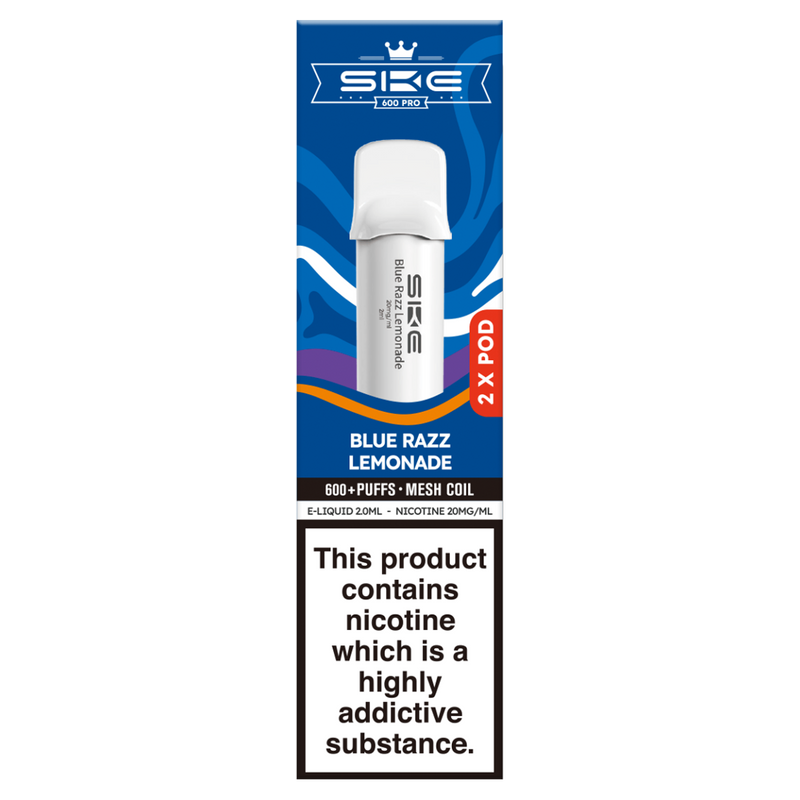 SKE 600 Pro Blue Razz Lemonade pre-filled replacement pods.