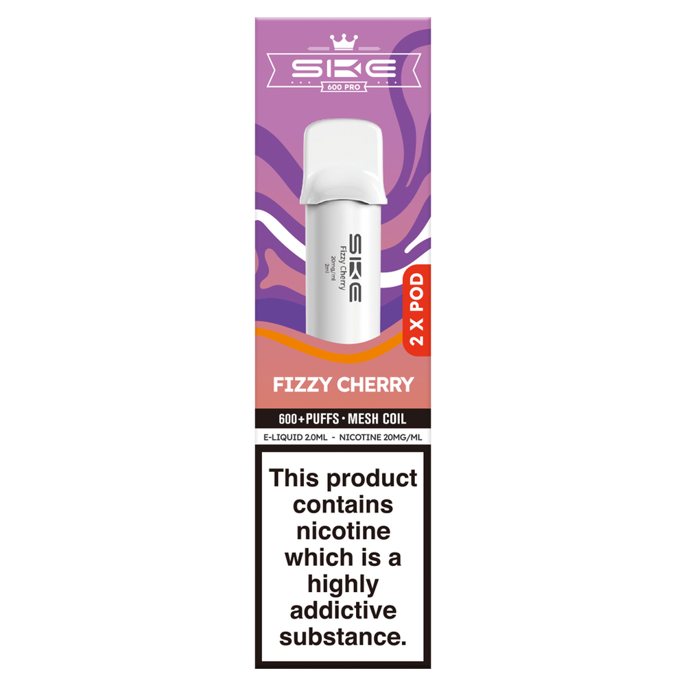 SKE 600 Pro Fizzy Cherry pre-filled replacement pods.