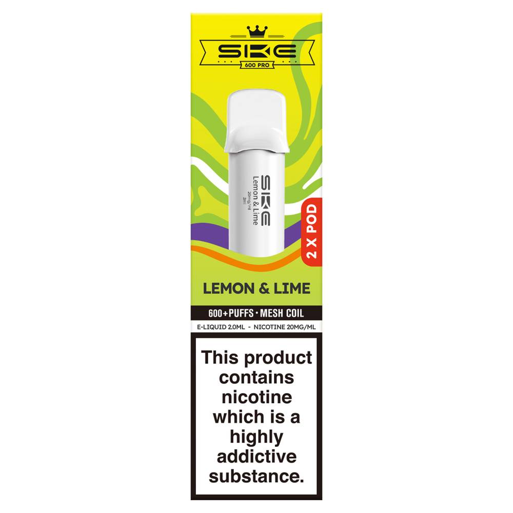 SKE 600 Pro Lemon and Lime pre-filled replacement pods.