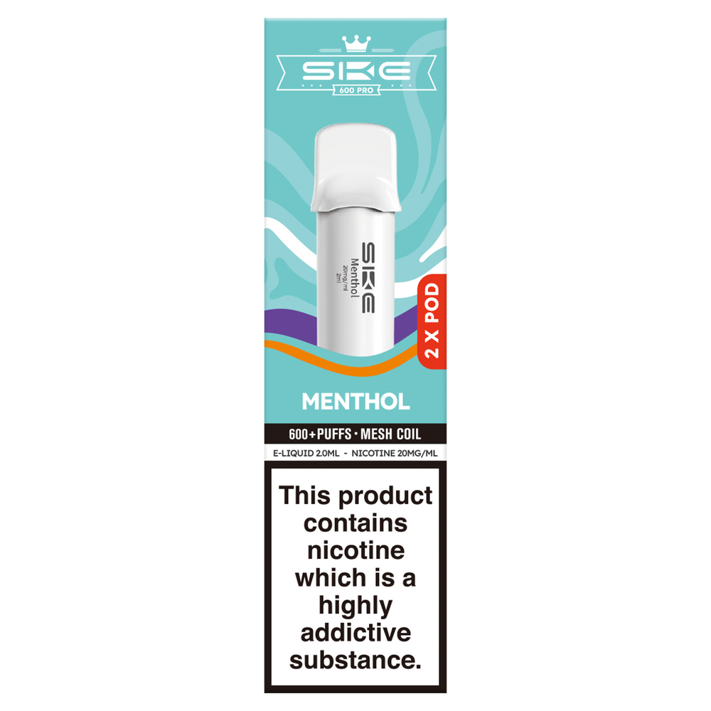 SKE 600 Pro Menthol pre-filled replacement pods.