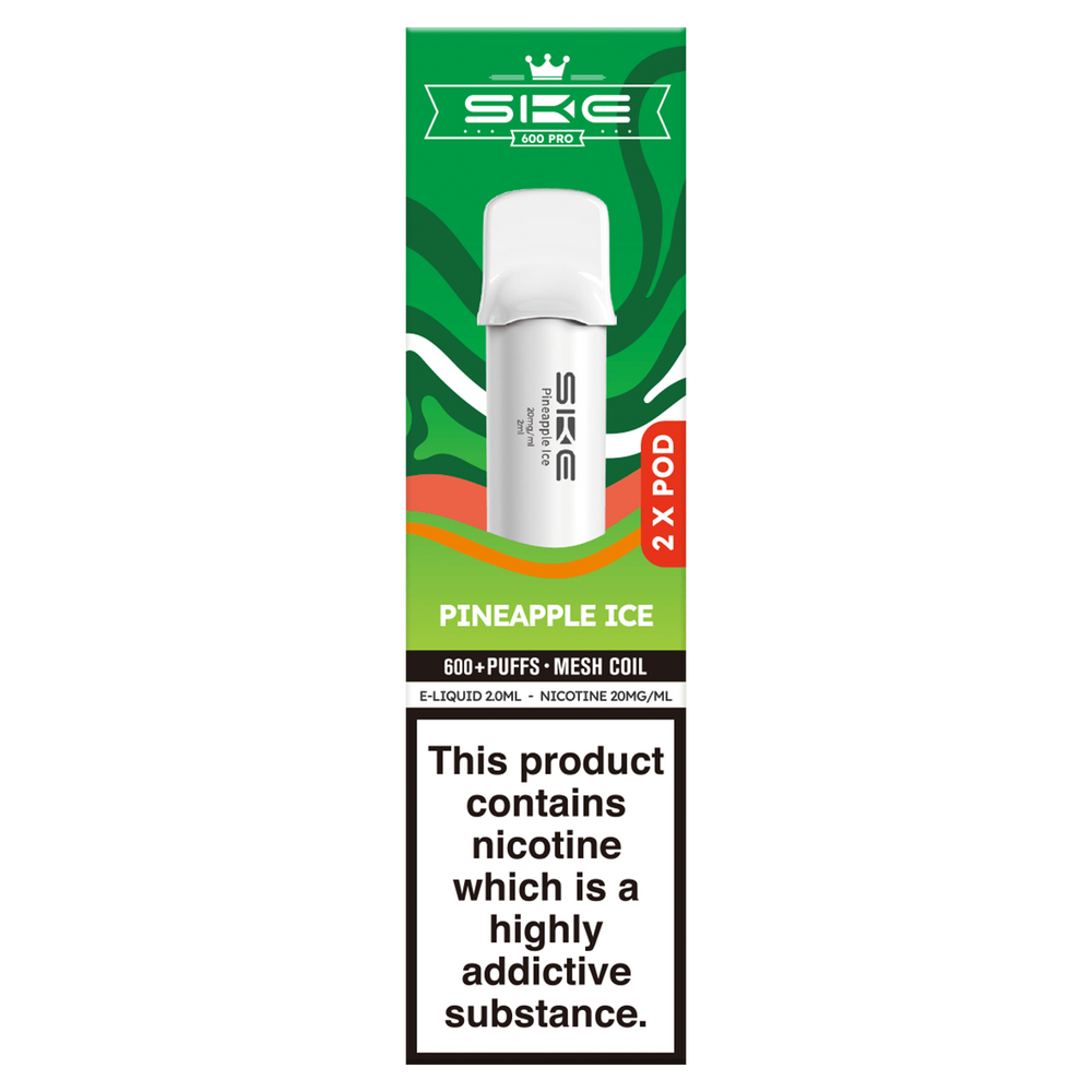 SKE 600 Pro Pineapple Ice pre-filled replacement pods.