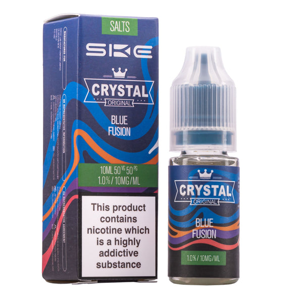 SKE Crystal Salt 10ml Blue Fusion Flavour Bottle and Box