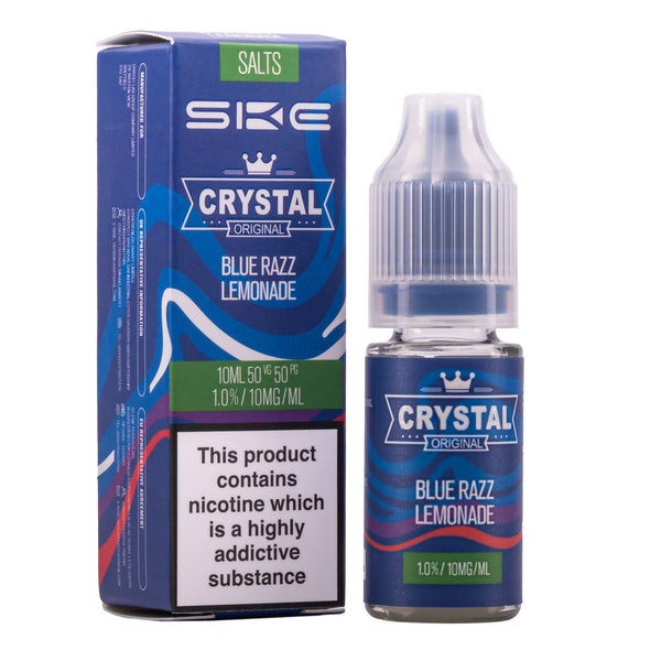 SKE Crystal Nic Salt Blueberry Razz Lemonade 10ml bottle and box
