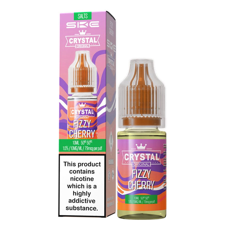 Ske crystal fizzy cherry nic salt e-liquid.