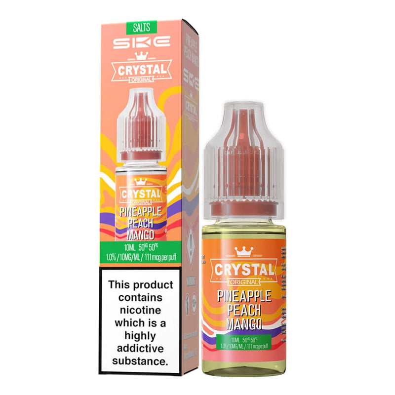 Ske crystal pineapple peach mango nic salt e-liquid.