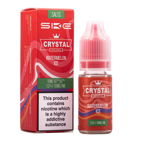 SKE Crystal Nic Salt Watermelon Ice 10ml bottle and box