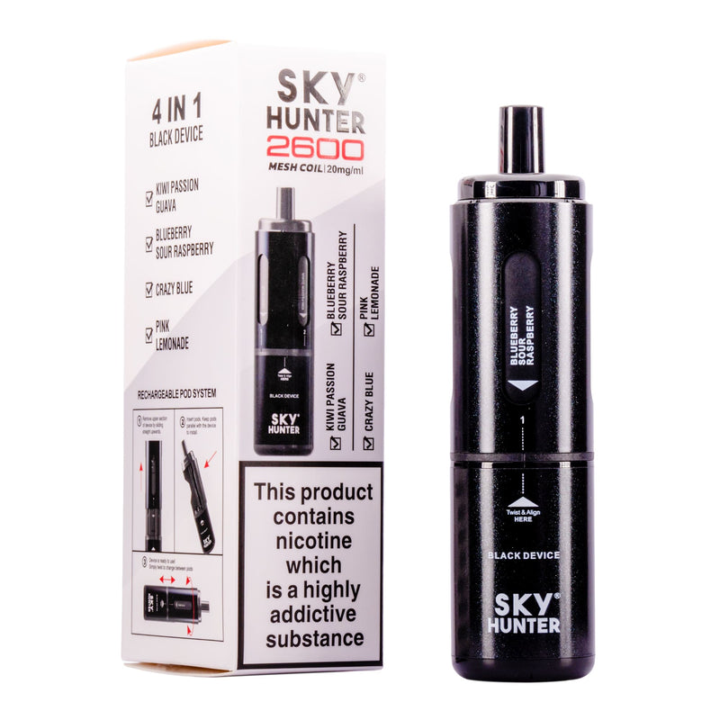 Sky Hunter 2600 Vape kit in Black