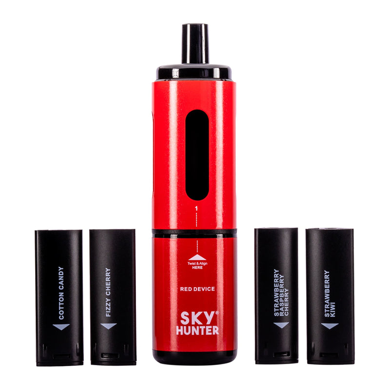 Sky Hunter 2600 Vape kit With Pods in Red