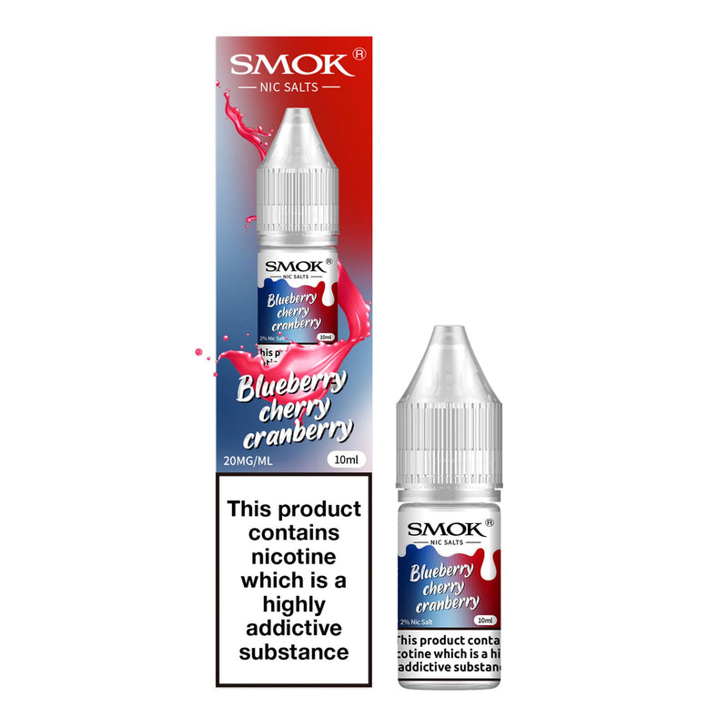 Blueberry cherry cranberry Smok nic salt e-liquid.