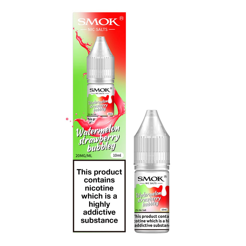 Watermelon strawberry bubbly Smok nic salt e-liquid.