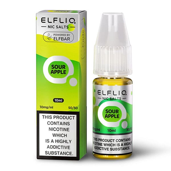 Elf Bar Elfiq Sour Apple Flavour Nic Salt E-Liquid