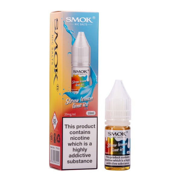 Straw lemon lime ice Smok nic salt e-liquid.