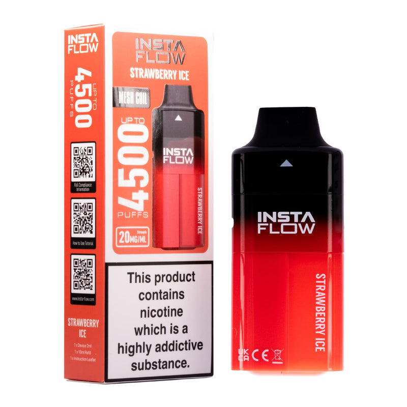 Instaflow 4500 Dispoable Vape Kit - Strawberry Ice Flavour