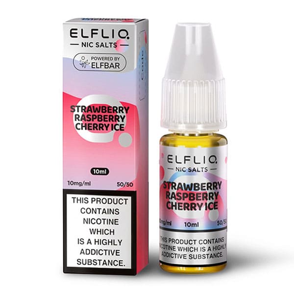Elf Bar Elfiq Strawberry Raspberry Cherry Ice Flavour Nic Salt E-Liquid