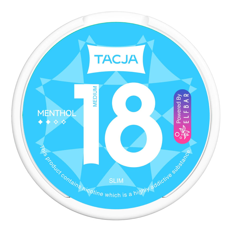 Tacja Menthol Elf Bar 18mg Strength Nicotine Pouches