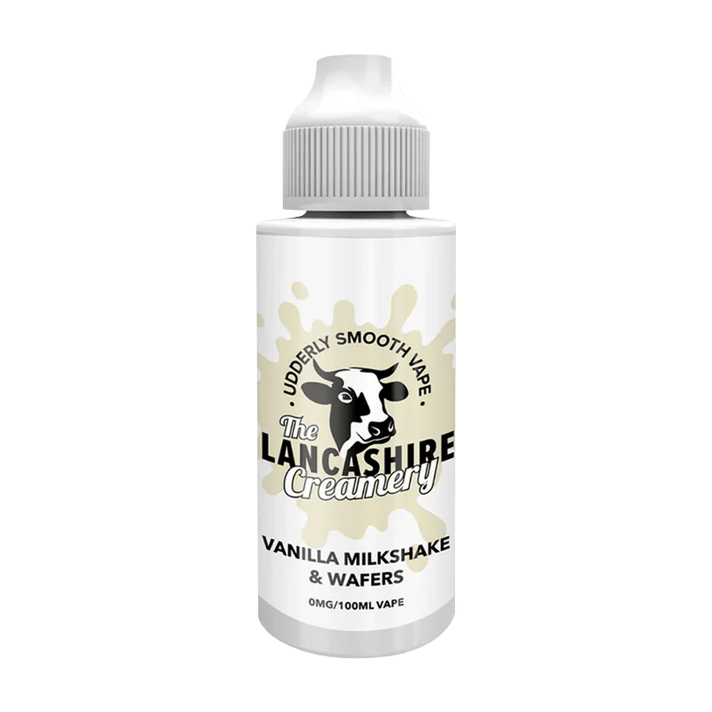 the lancashire creamery 100ml vanilla milkshake and wafers