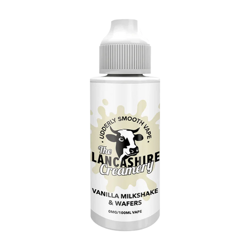 the lancashire creamery 100ml vanilla milkshake and wafers