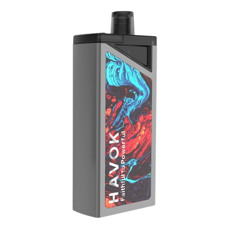 Back image of Uwell Havok pod kit in silver colour