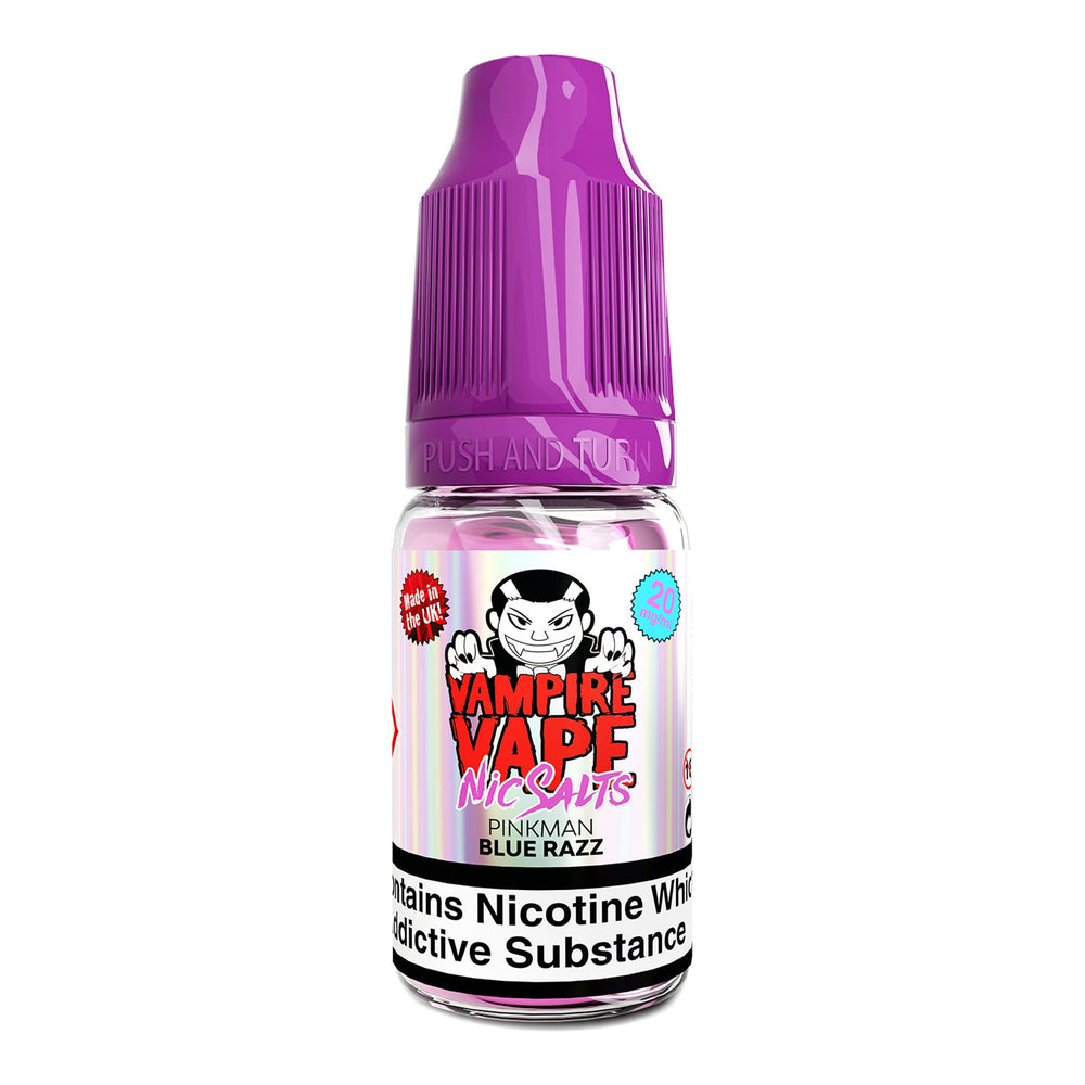 Pink Royal Razz Pinkman Blue Razz Nic Salt E-Liquid by Vampire Vape – Royal Flush Vape