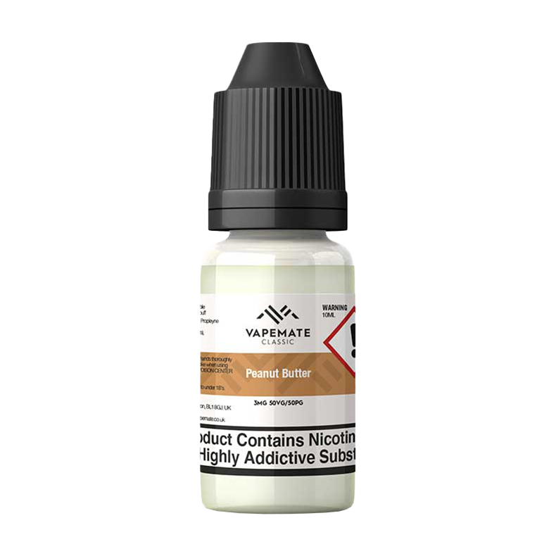 Vapemate Classic Peanut Butter 10ml | E-Liquid | Vape Juice  Royal Flush  Vape