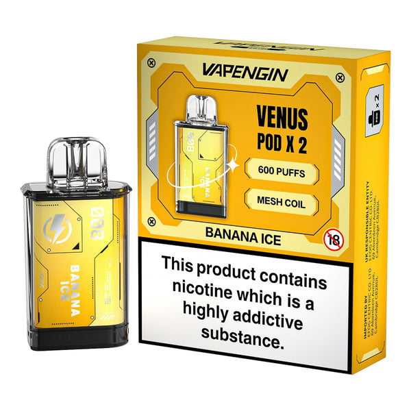 Pack of Two Vapengin Venus Pre-filled Pods - Banana Ice Flavour