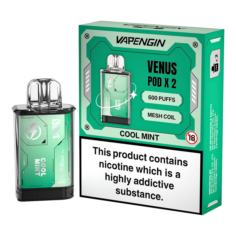 Pack of Two Vapengin Venus Pre-filled Pods - Cool Mint Flavour