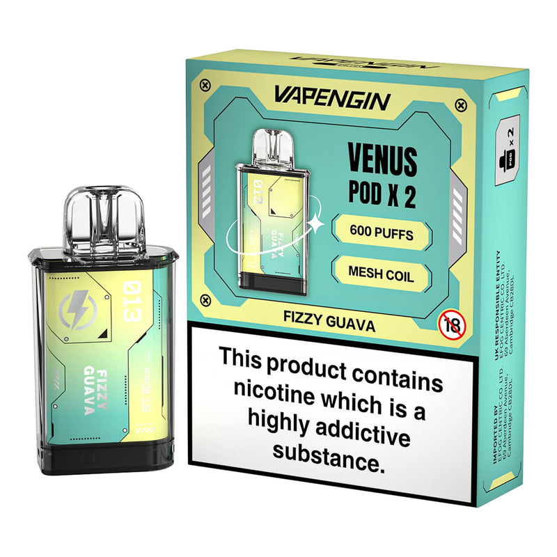 Pack of Two Vapengin Venus Pre-filled Pods - Fizzy Guava Flavour