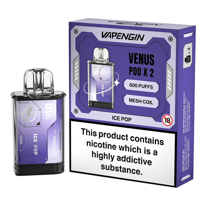 Pack of Two Vapengin Venus Pre-filled Pods - Ice Pop Flavour