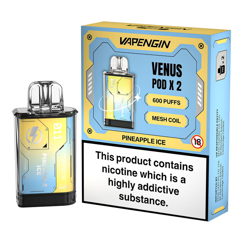 Pack of Two Vapengin Venus Pre-filled Pods - Pineapple Ice Flavour