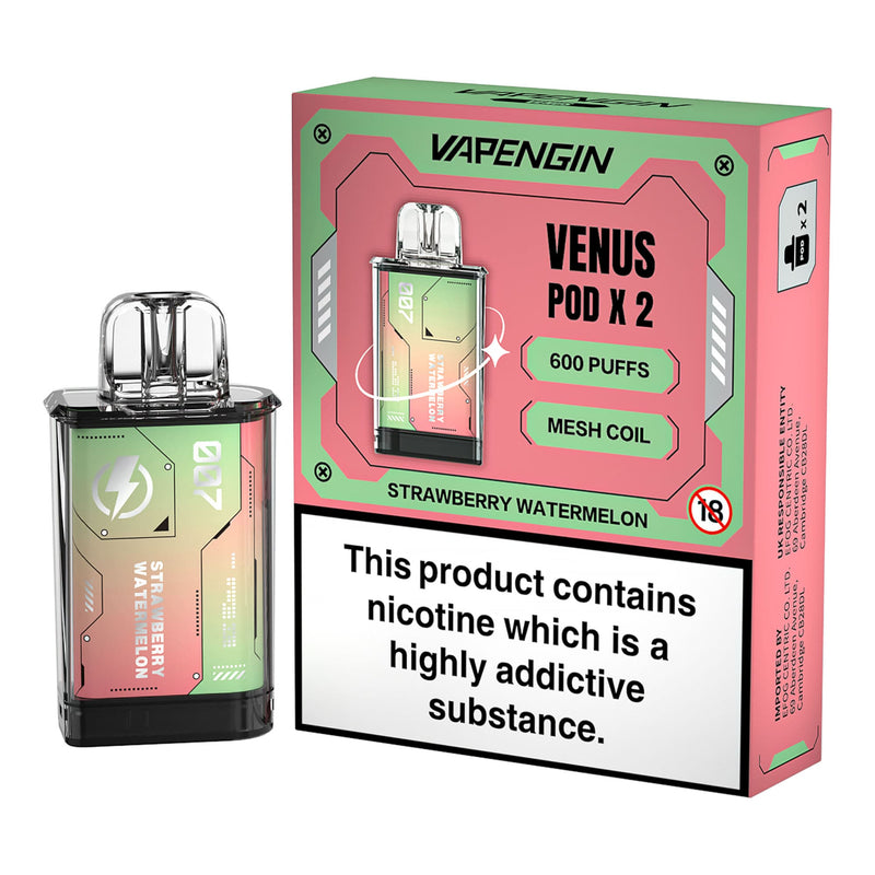 Pack of Two Vapengin Venus Pre-filled Pods - Strawberry Watermelon Flavour