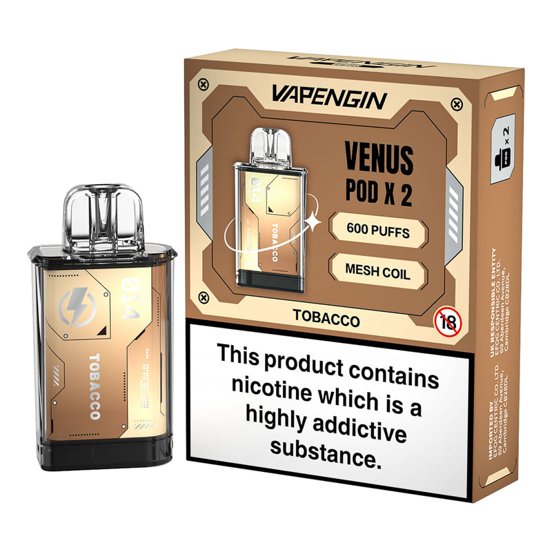 Pack of Two Vapengin Venus Pre-filled Pods - Tobacco Flavour