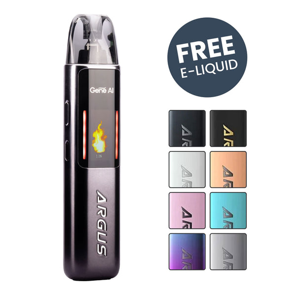 Voopoo Argus G2 vape kit in all colours.