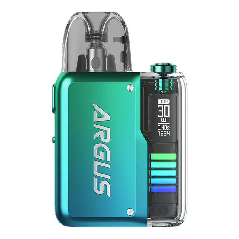 Neon Blue Voopoo Argus P2 pod vape kit.