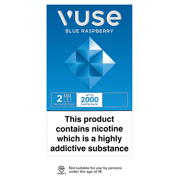 vuse vpro pods blue raspberry 2000
