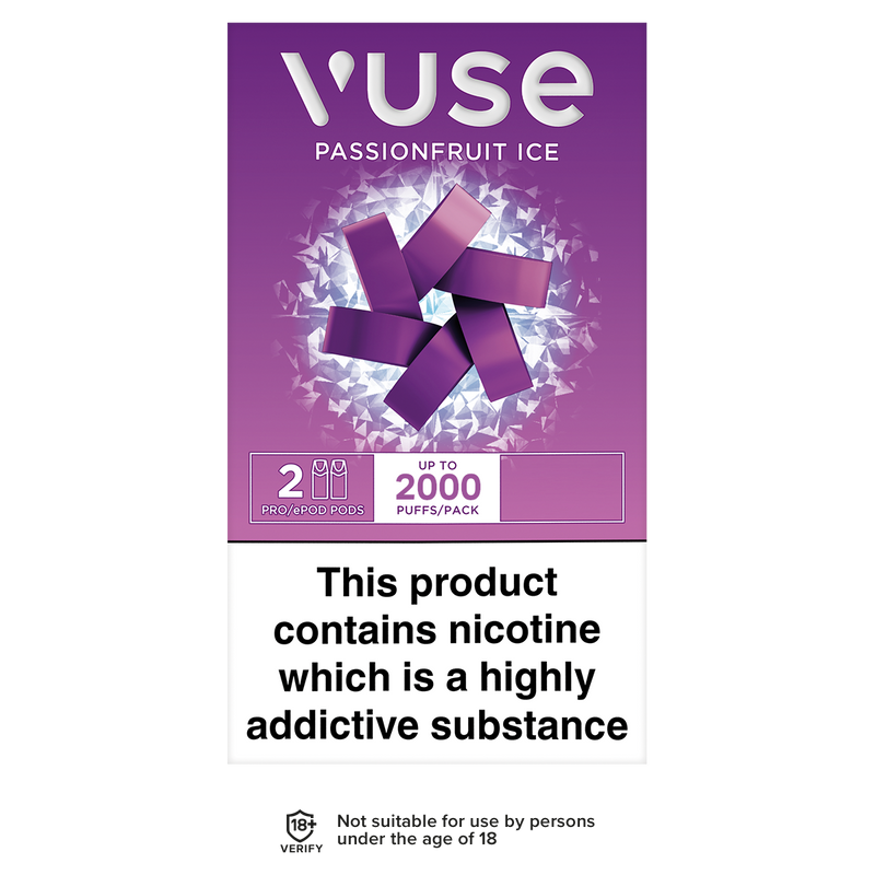 vuse vpro pods passion fruiti ice 2000