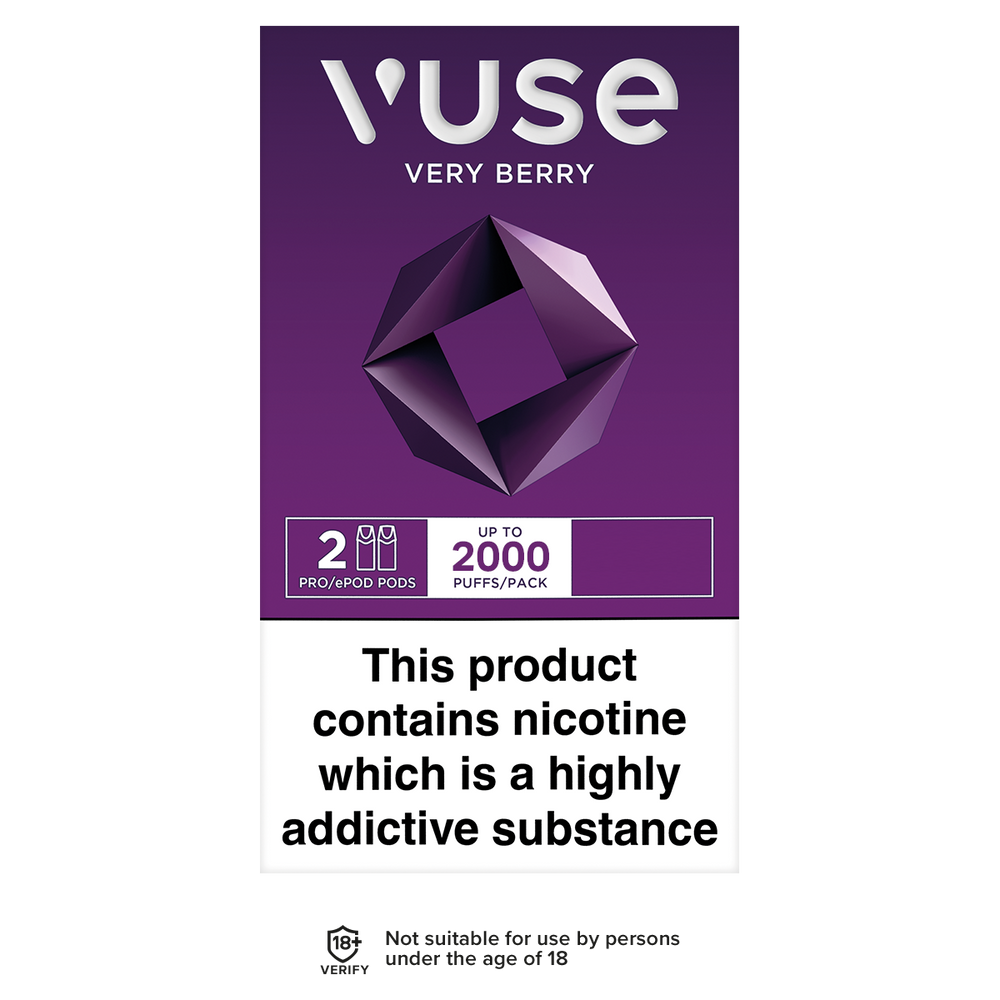 vuse vpro pods very berry 2000