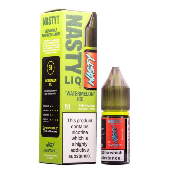 Nastyliq Watermelon Ice 10ml Nic Salt E-Liquid