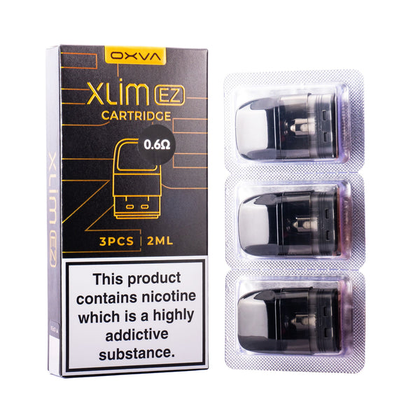 0.6ohm Xlim EZ pods next to box.
