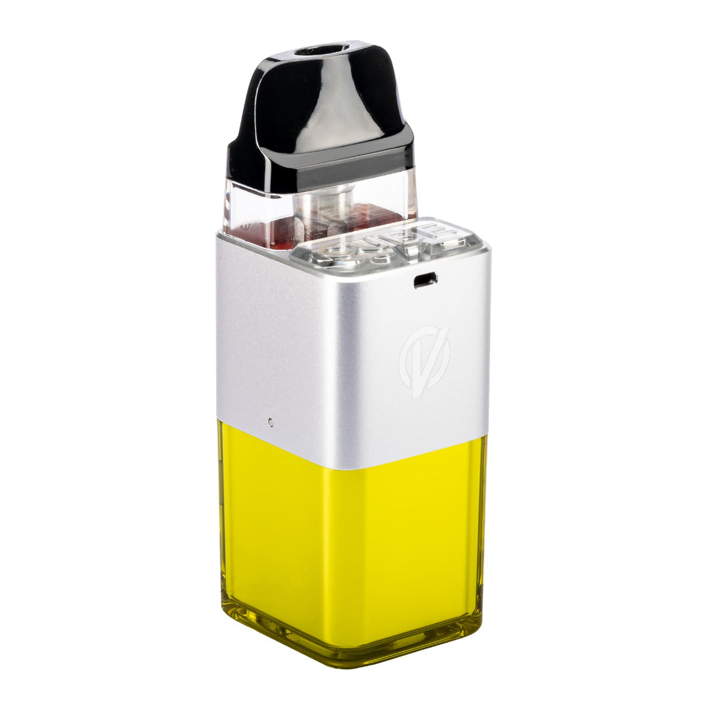 Cyber Lime Vaporesso Xros Cube Back Angled Image.